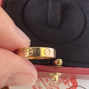Cartier LOVE Wedding Ring Rose Gold Small Size 50 or 5 1/4 US